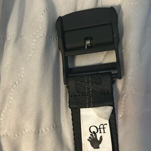 Black Off-White Industrial Belt